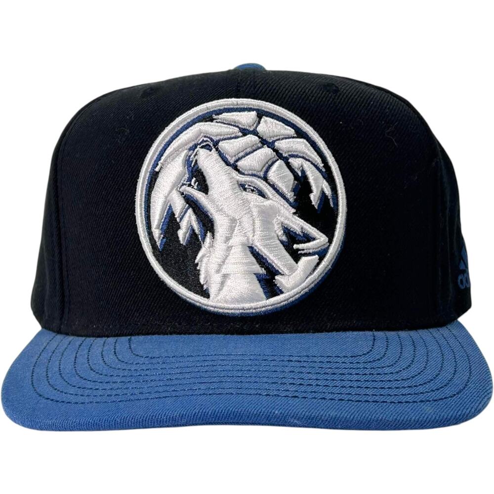 NBA Adidas Minnesota Timberwolves Snap Back Blue Black Men's OS Basketball Hat